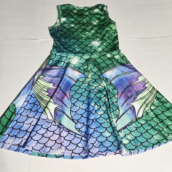 Mermaid Dress Girls Kids Summer Sleeveless Sundress Outfit Twirly 10 - Picture 6 of 8